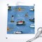 Island Paradise Lighthouse Ocean Lake Nautical Blue Red White Fish Sea Boat Custom Printed Fabric by Spoonflower Various Fabrics by the Yard or Fat Quarter